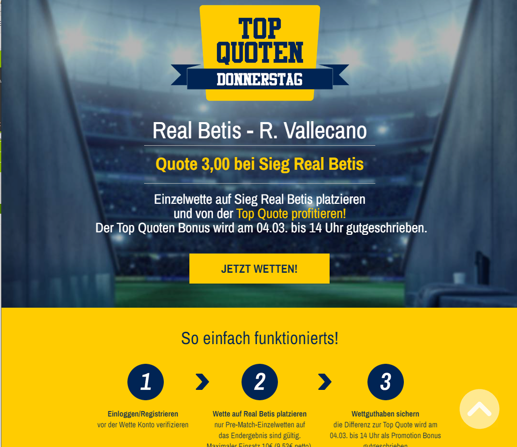 AdmiralBet Top Quoten Donnerstag